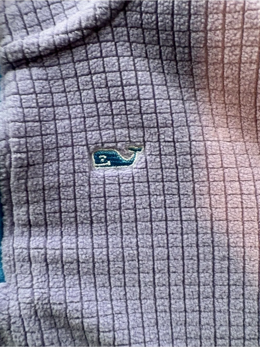 Vineyard Vines Kids Lavender Quarter-Zip Pullover with Blue Trim